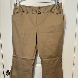 Tahari tan suit pants in 16P